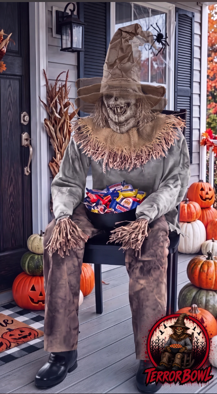 TerrorBowl™ - Scary Sitting Scarecrow