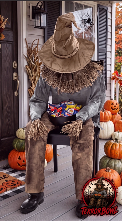 TerrorBowl™ - Scary Sitting Scarecrow